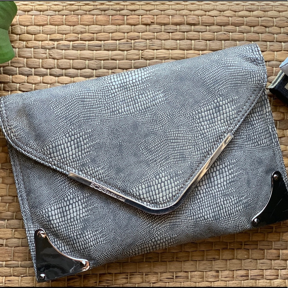 BGBGeneration Snake Skin Envelope Clutch